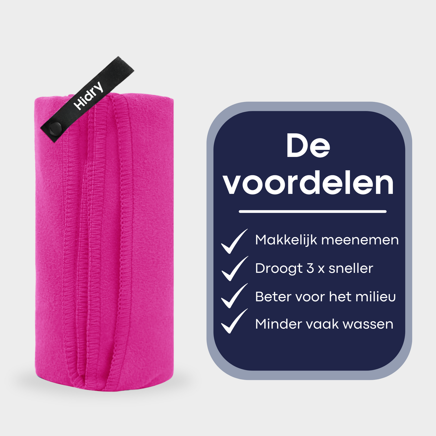 Hidry microfiber towel Glass Pink